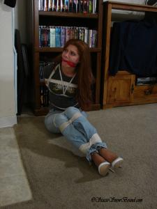 www.tucson-tied.com - Stacie Snow Tied And Gagged in White Heels! thumbnail